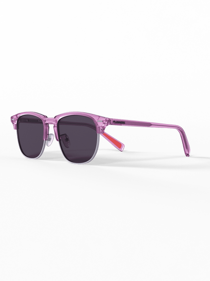 Clear Lilac Semi Rimless - Runner's Athletics - The Track and Field Store