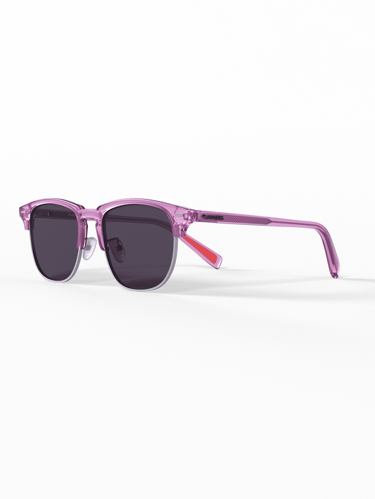 Clear Lilac Semi Rimless - Runner's Athletics - The Track and Field Store
