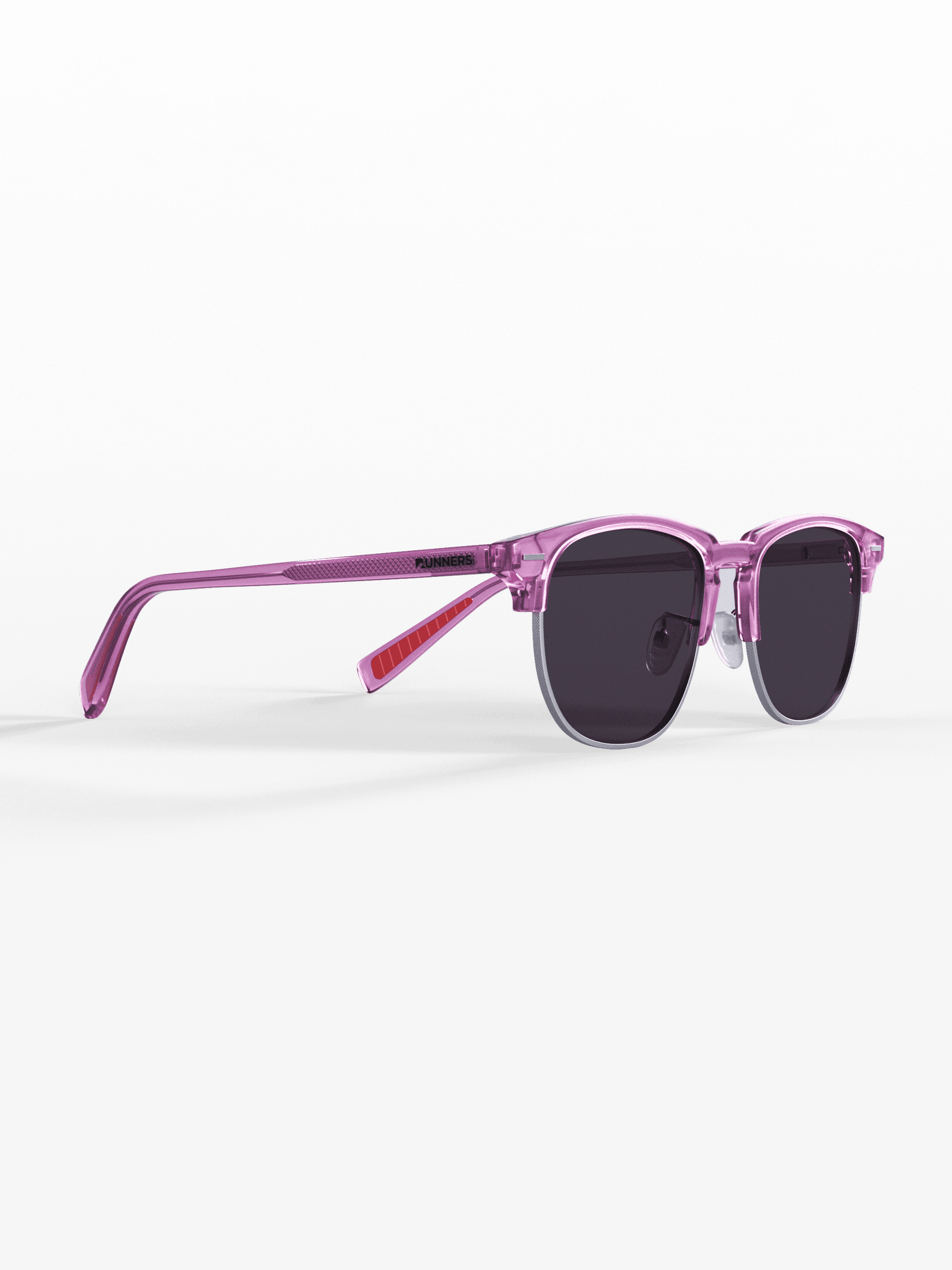 Clear Lilac Semi Rimless - Runner's Athletics - The Track and Field Store