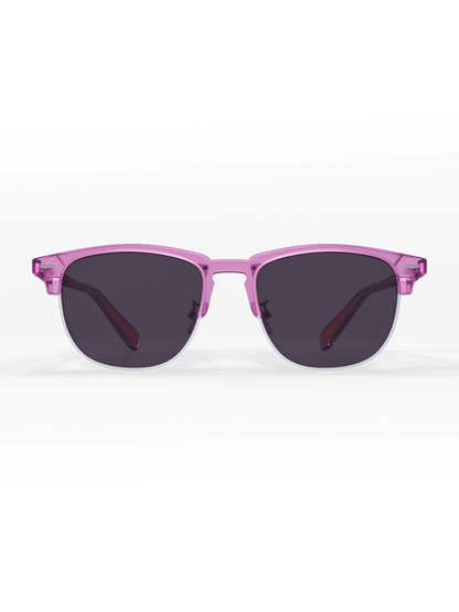 Clear Lilac Semi Rimless - Runner's Athletics - The Track and Field Store