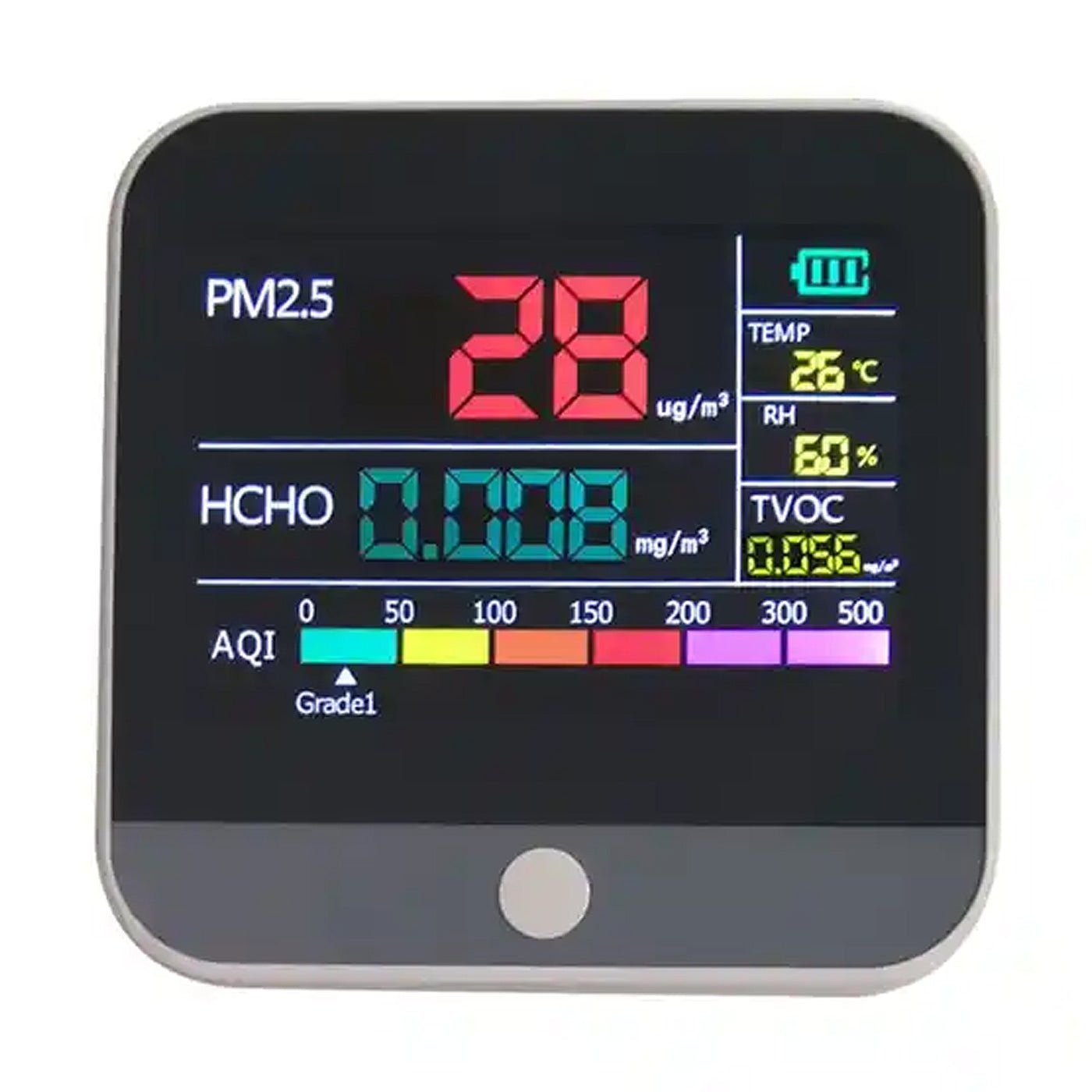 Indoor Air Quality Monitor with Air Quality Index, PM2.5, PM10, PM1.0, HCHO, TVOC - Sper Scientific