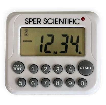 Digital Count Up/Down Timer with Audible & Visual Alarm - Sper Scientific