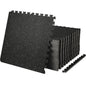 25 PCS 1/2 inch Thick Gym Floor Mats, 24" x 24" EVA Foam & Rubber Top Interlocking Workout Floor Mats with 100 sq.ft Coverage, Waterproof Exercise Puzzle Flooring for Gym, Home, Garage, Basement