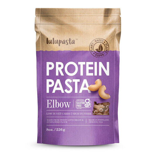 Elbow Protein Pasta - 19g Protein & 4g Net Carb, Lupin Pasta, Keto Pasta, Gluten Free, 8 oz. - Wholesome Provisions