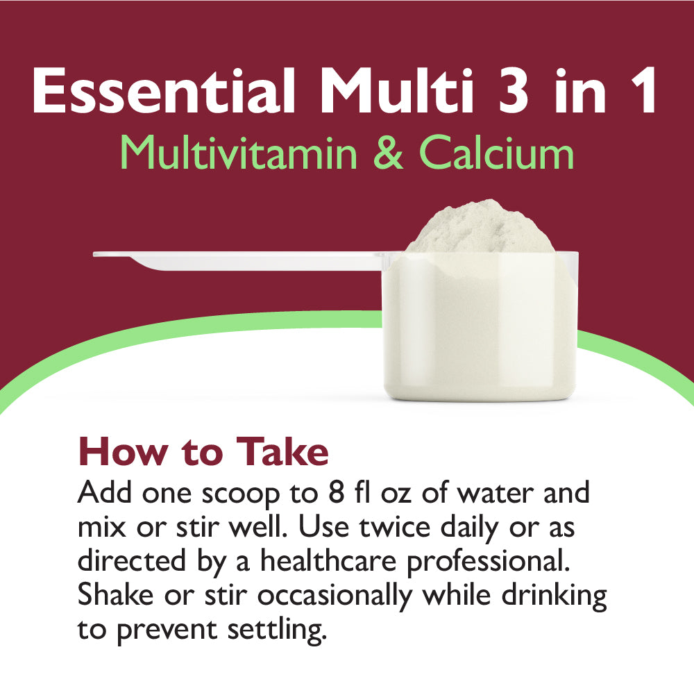 Essential Multi 3 in 1 Multivitamin Drink Powder With Calcium