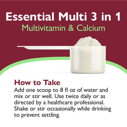 Essential Multi 3 in 1 Multivitamin Drink Powder With Calcium