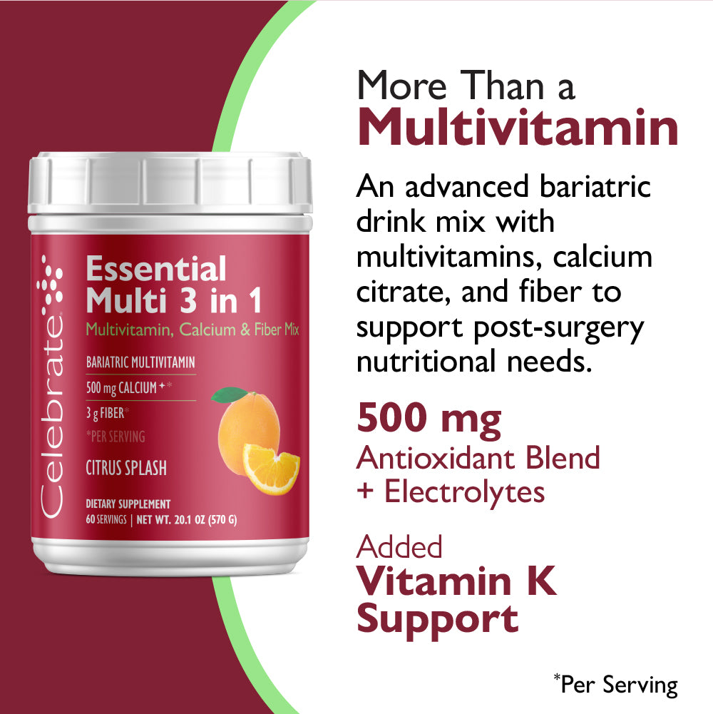 Essential Multi 3 in 1 Multivitamin Drink Powder With Calcium