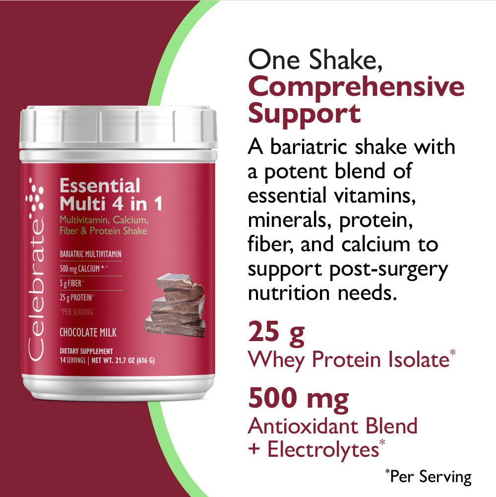 Essential Multi 4 in 1 Multivitamin Protein Powder with Calcium & Fiber