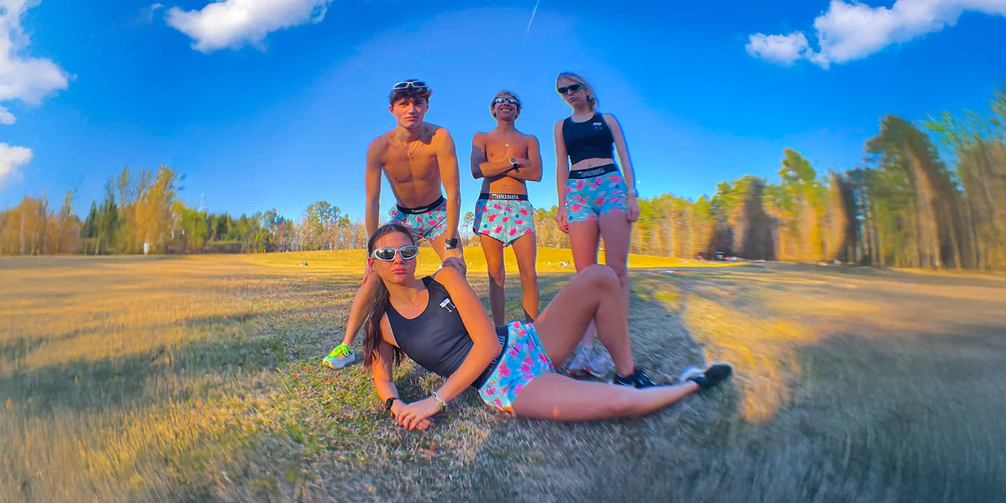 Women's Flying Pigs 1.5" Split Shorts (XXS XS S M L XL) - ChicknLegs Triathlete Store