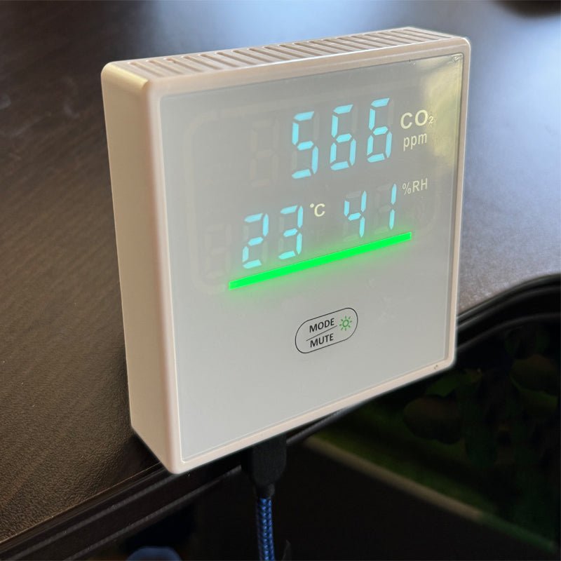 Hardwired CO2, Humidity & Temperature IAQ Monitor with Dual Power Input - Sper Scientific
