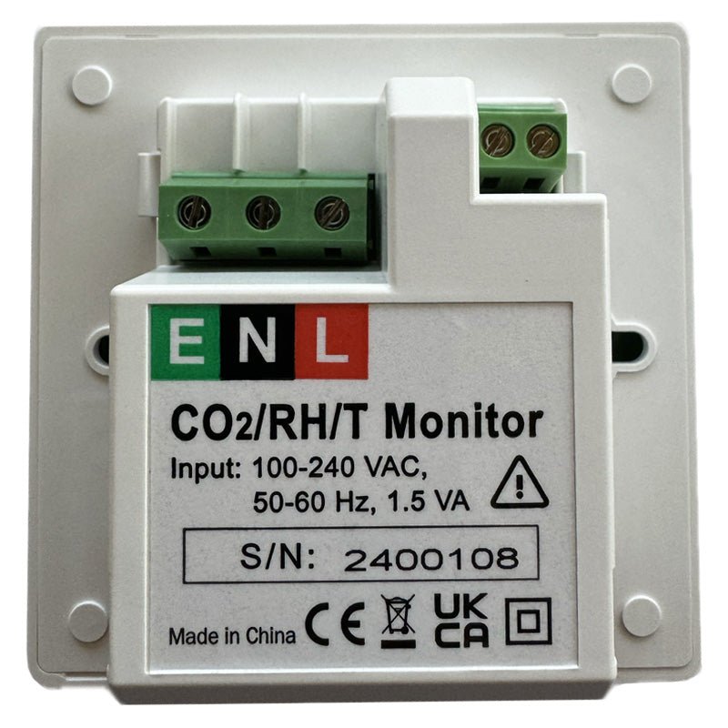 Hardwired CO2, Humidity & Temperature IAQ Monitor with Dual Power Input - Sper Scientific