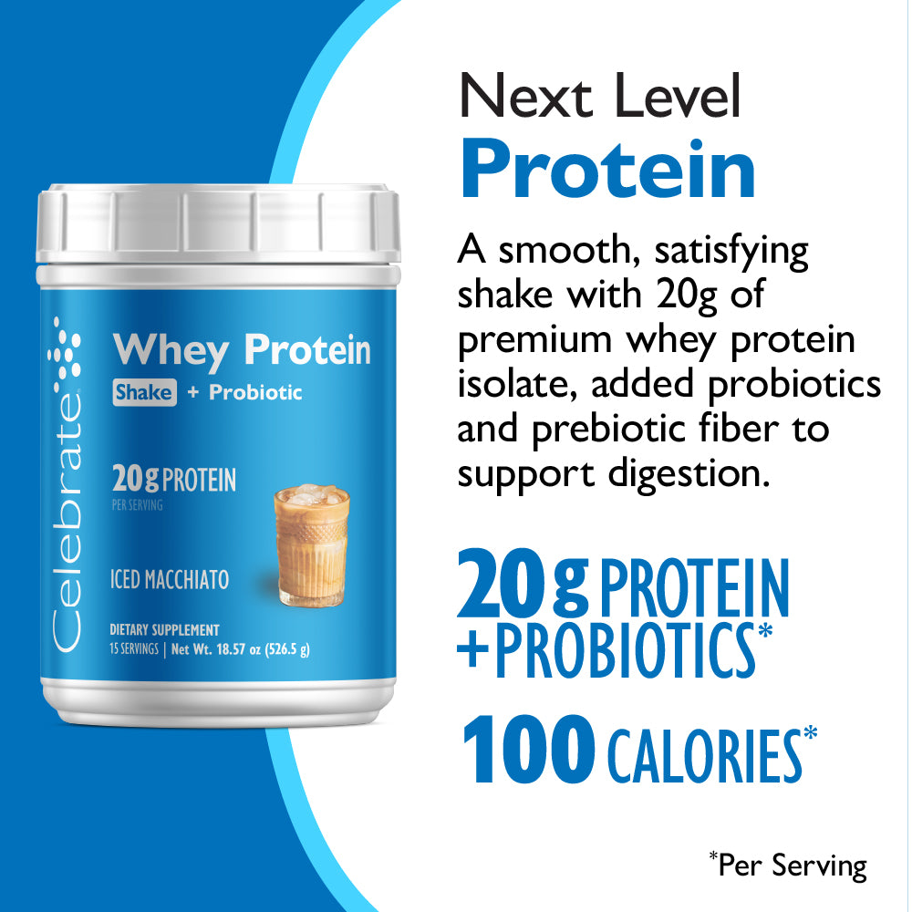 Celebrate® Whey Protein Shake + Probiotic