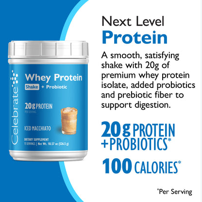 Celebrate® Whey Protein Shake + Probiotic