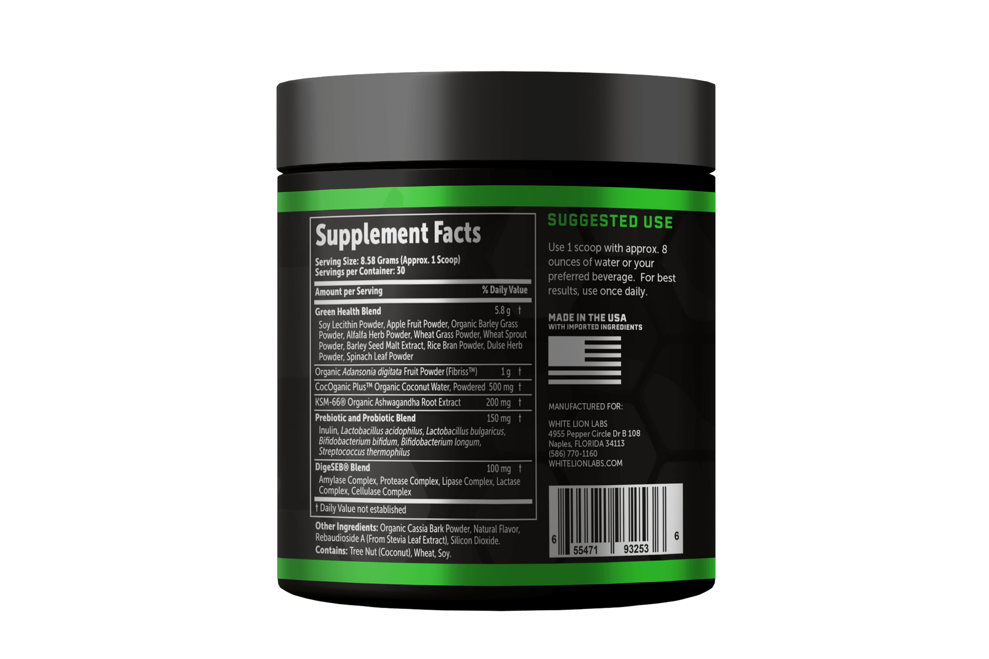 Greens+Fiber Apple Cinnamon - White Lion Labs - The Track and Field Store