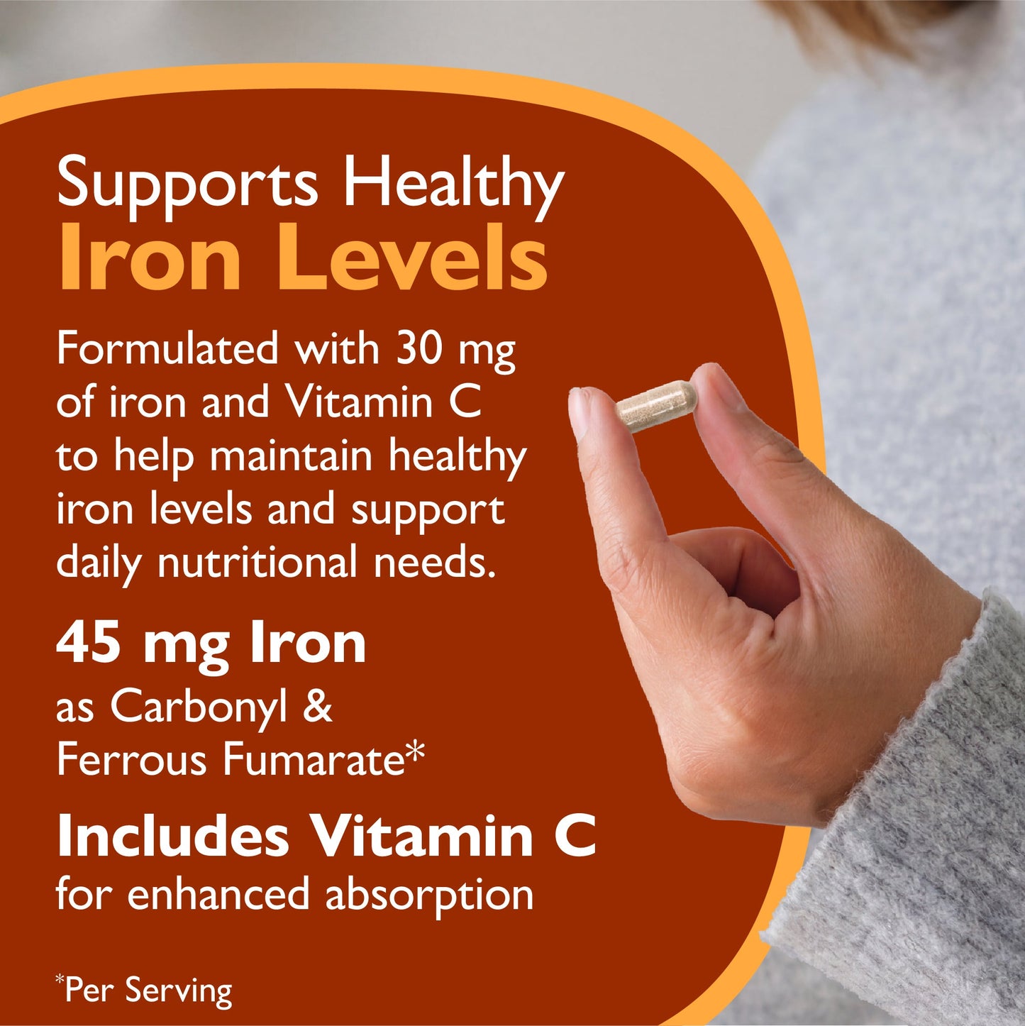 Iron 45 mg + Vitamin C Capsules