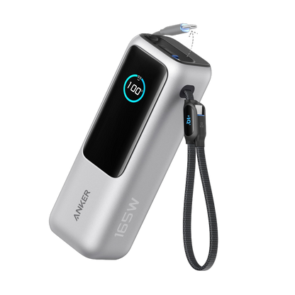 Anker Laptop Power Bank (25K, 165W, Built-In and Retractable Cables) Anker