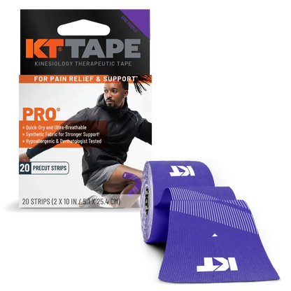 KT Tape Pro® Synthetic Kinesiology Tape – Precut Strips