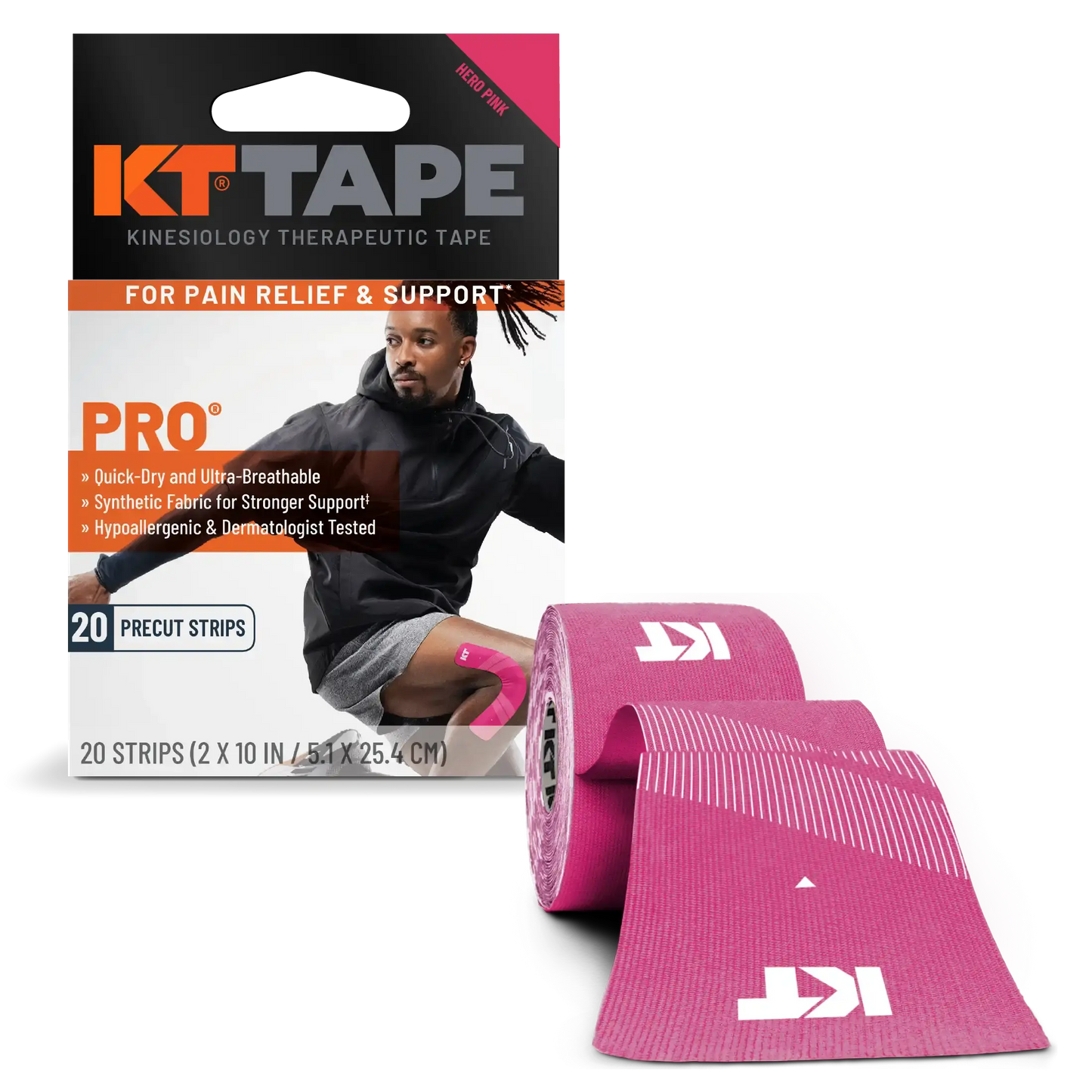 KT Tape Pro® Synthetic Kinesiology Tape – Precut Strips