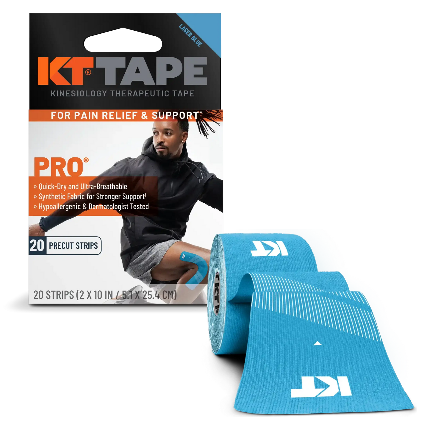 KT Tape Pro® Synthetic Kinesiology Tape – Precut Strips
