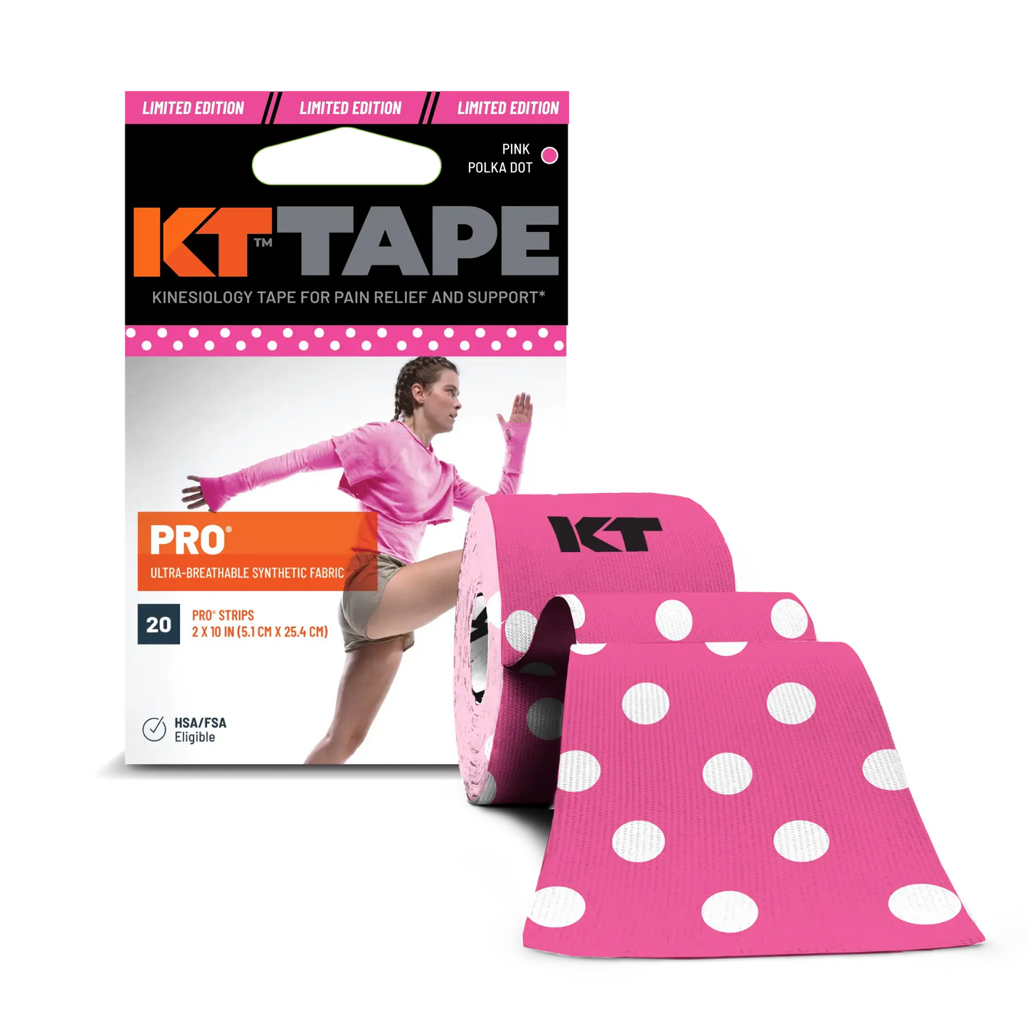 KT Tape Pro® Synthetic Kinesiology Tape – Precut Strips