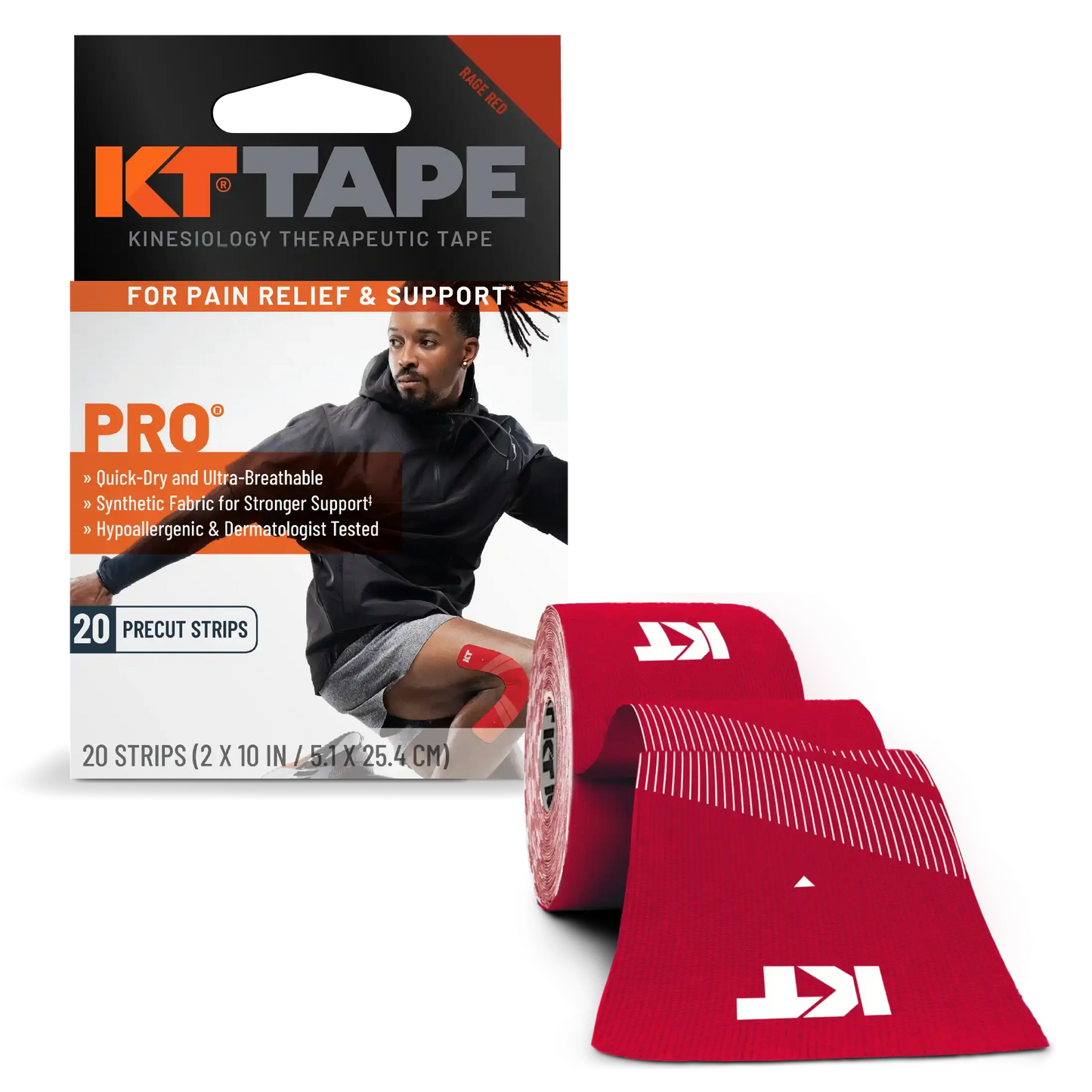 KT Tape Pro® Synthetic Kinesiology Tape – Precut Strips