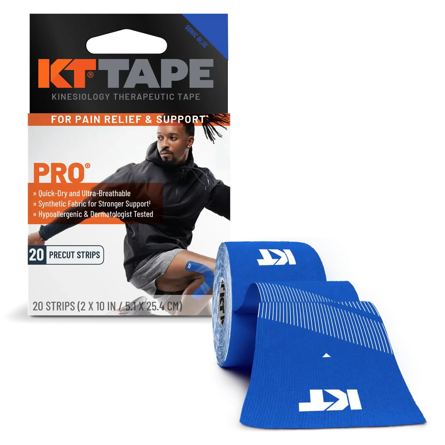 KT Tape Pro® Synthetic Kinesiology Tape – Precut Strips