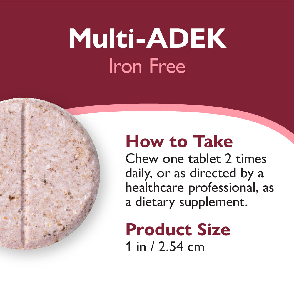 Multi-ADEK Chewable Vitamin, Iron Free, Berry Sorbet
