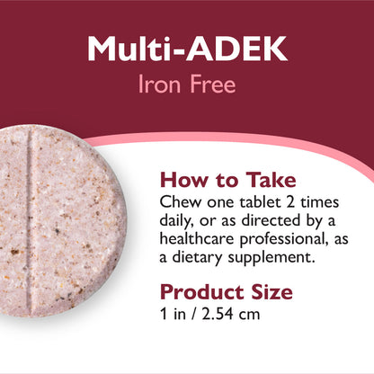 Multi-ADEK Chewable Vitamin, Iron Free, Berry Sorbet