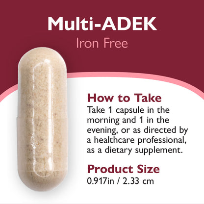 Multi-ADEK Vitamin Capsules, Iron-Free