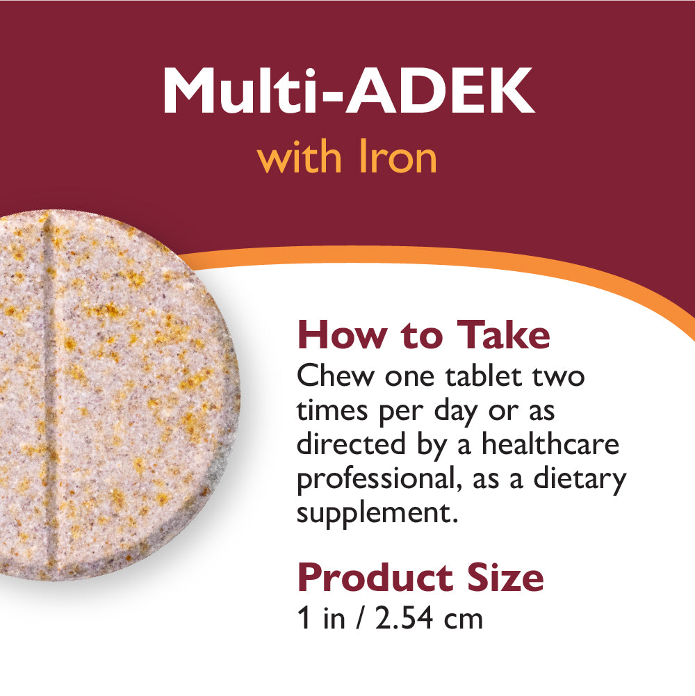 Multi-ADEK Chewable Multivitamin with Iron, Grape