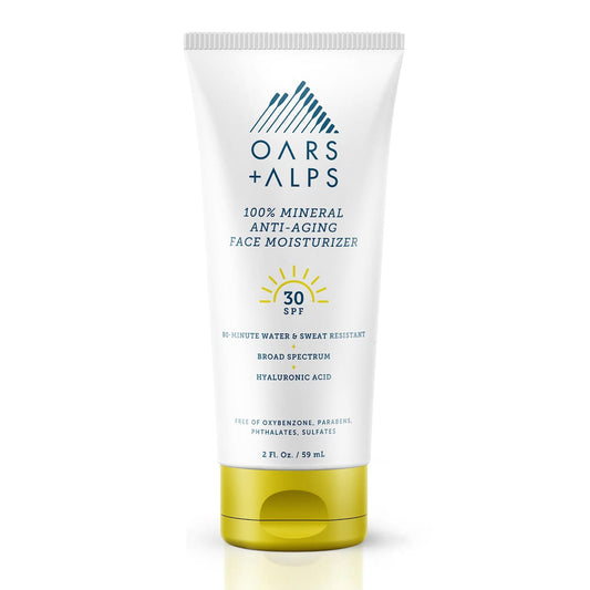 100% Mineral Anti-Aging Face Moisturizer with SPF 30 - Oars + Alps - The Track and Field Store