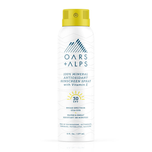 100% Mineral Antioxidant Sunscreen Spray with SPF 30 - Oars + Alps - The Track and Field Store