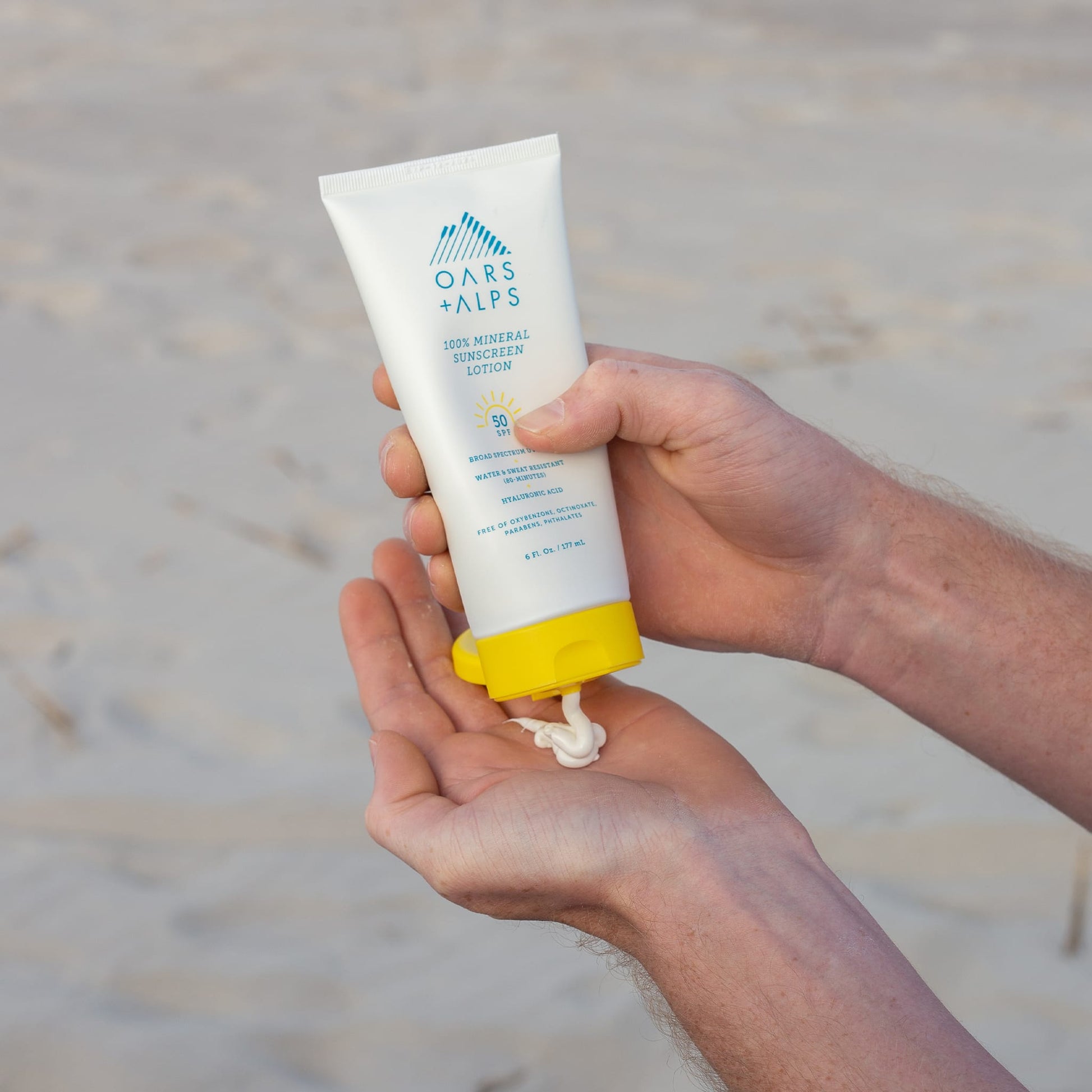 100% Mineral Sunscreen Lotion with SPF 50 - Oars + Alps - The Track and Field Store
