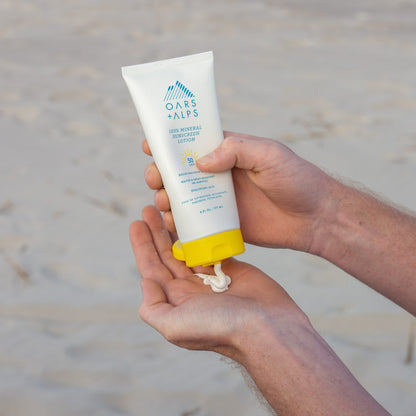 100% Mineral Sunscreen Lotion with SPF 50 - Oars + Alps - The Track and Field Store
