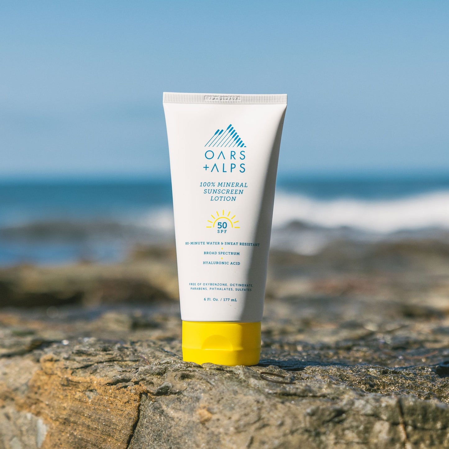 100% Mineral Sunscreen Lotion with SPF 50 - Oars + Alps - The Track and Field Store