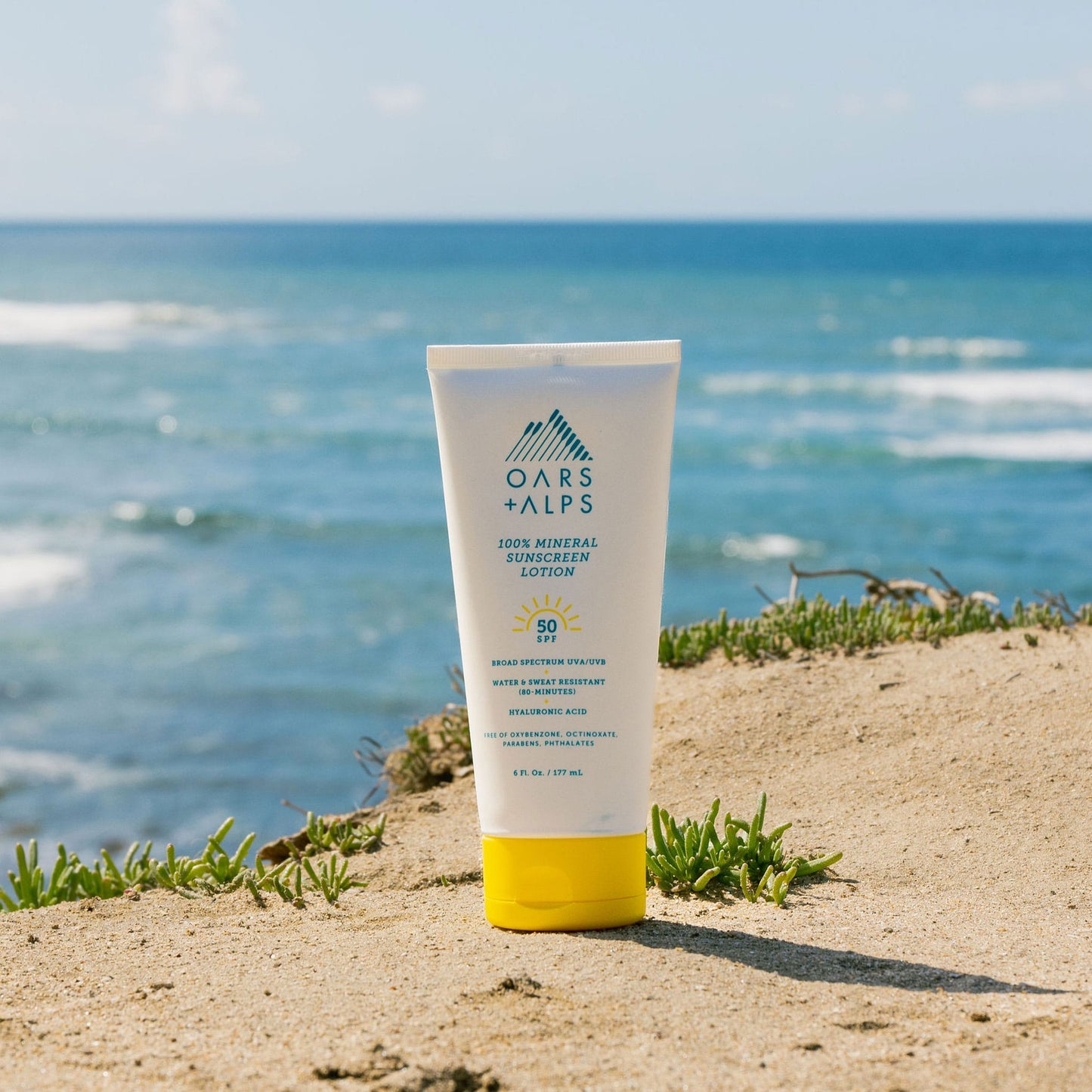 100% Mineral Sunscreen Lotion with SPF 50 - Oars + Alps - The Track and Field Store