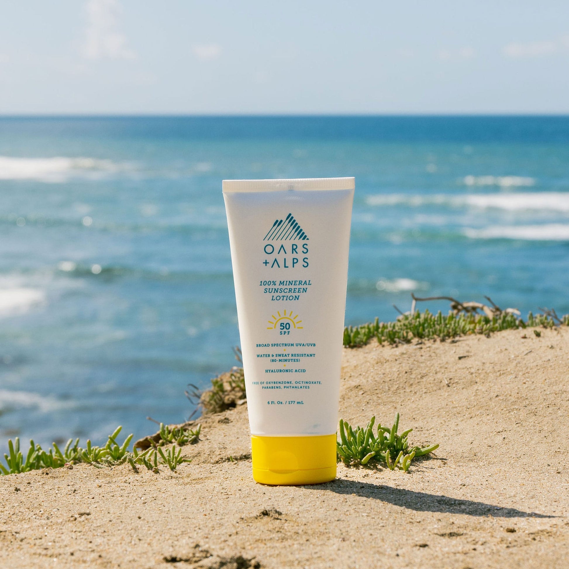 100% Mineral Sunscreen Lotion with SPF 50 - Oars + Alps - The Track and Field Store