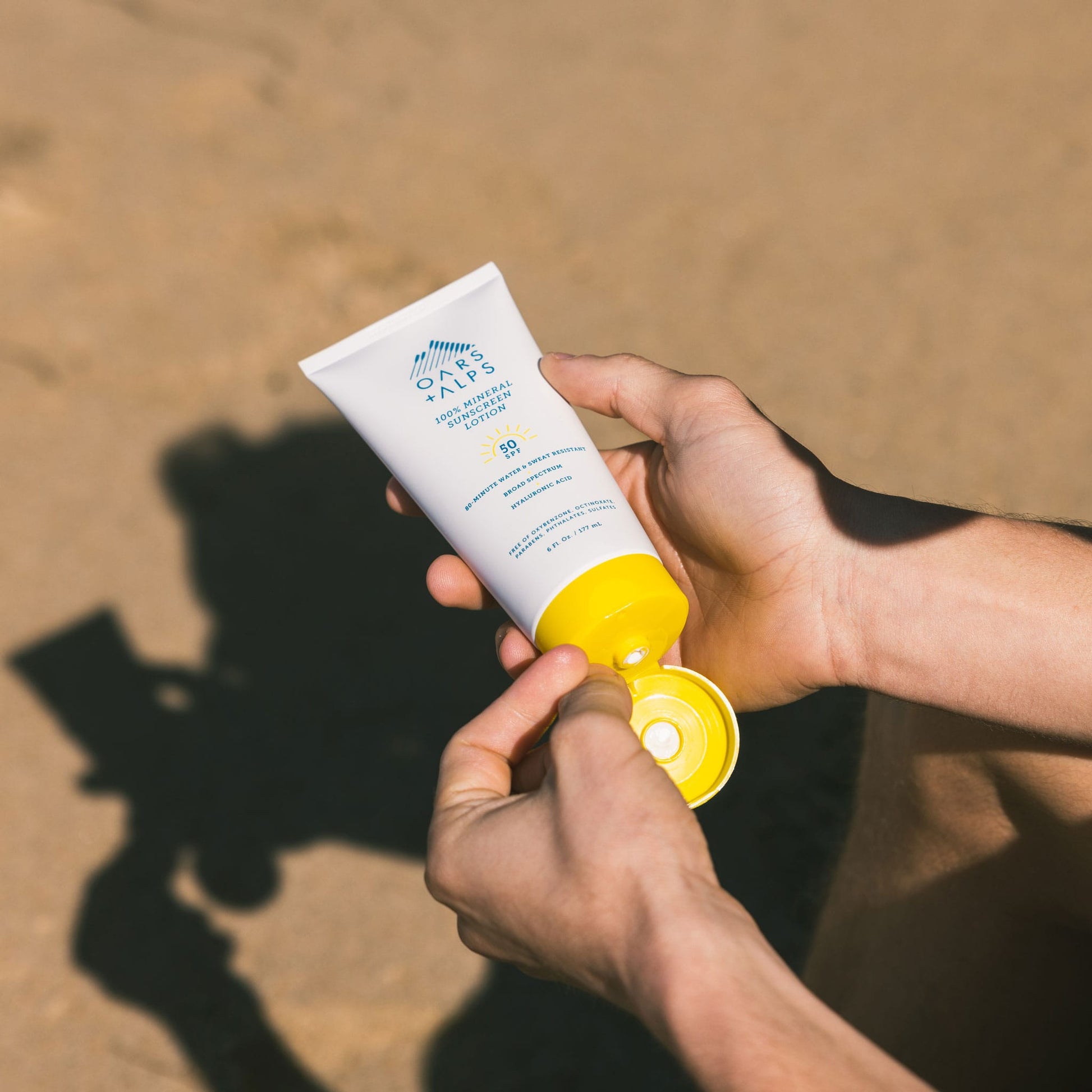100% Mineral Sunscreen Lotion with SPF 50 - Oars + Alps - The Track and Field Store