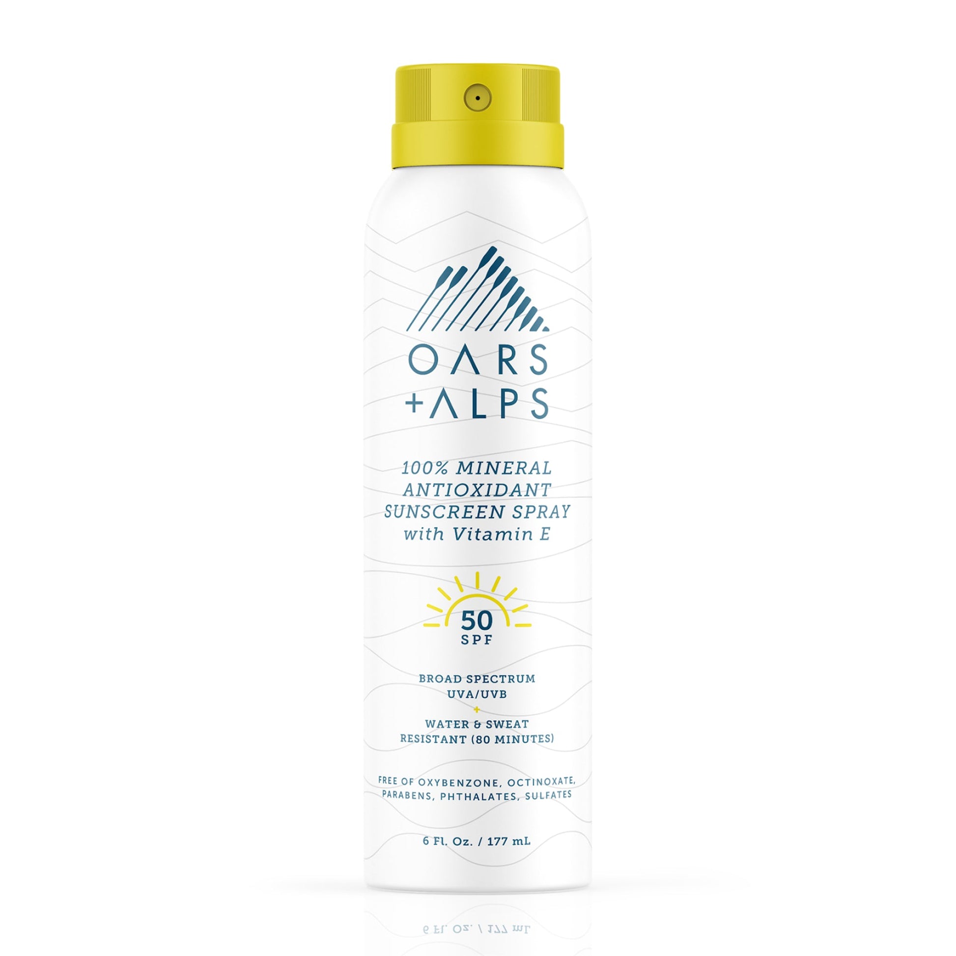 100% Mineral Antioxidant Sunscreen Spray with SPF 50 - Oars + Alps - The Track and Field Store