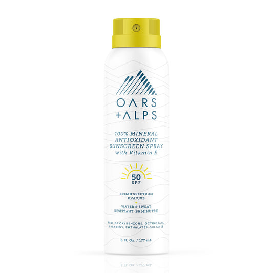 100% Mineral Antioxidant Sunscreen Spray with SPF 50 - Oars + Alps - The Track and Field Store