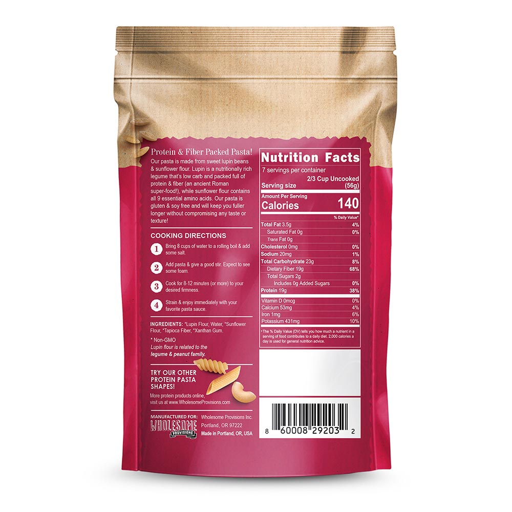 Orzo Protein Pasta - 19g Protein & 4g Net Carb, Keto Rice, Keto Pasta, Gluten Free (Large 14 oz. Fill) - Wholesome Provisions