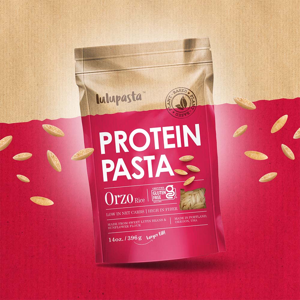 Orzo Protein Pasta - 19g Protein & 4g Net Carb, Keto Rice, Keto Pasta, Gluten Free (Large 14 oz. Fill) - Wholesome Provisions