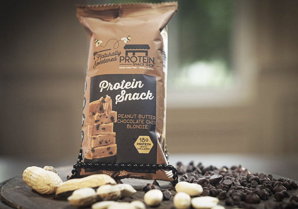 Peanut Butter Chocolate Chip Protein Blondie, 6-Ct, Honey Sweetened, Gluten-Free, Snack Bar