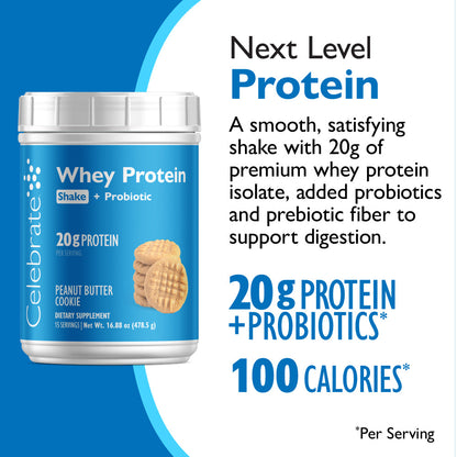 Celebrate® Whey Protein Shake + Probiotic