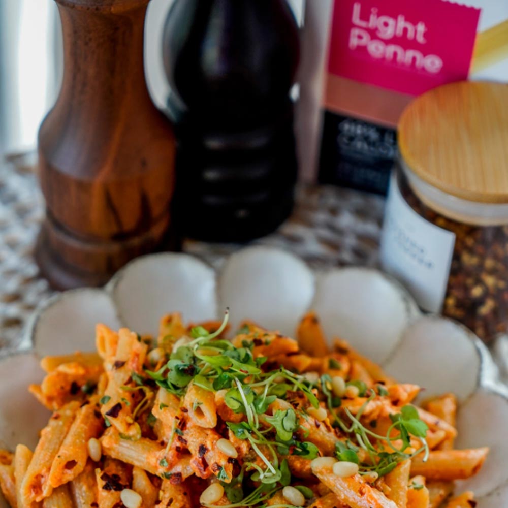 Penne Shaped High Fiber Pasta - Protein Packed, Non GMO, Vegan, Low Calorie - Wholesome Provisions