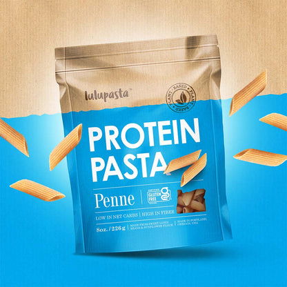 Penne Protein Pasta - 19g Protein & 4g Net Carb, Lupin Pasta, Keto Pasta, Gluten Free, 8 oz. - Wholesome Provisions