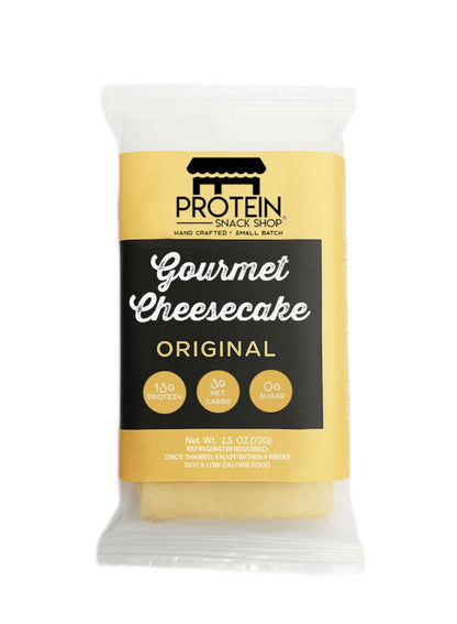 Traditional Protein Cheesecake, 6-Ct, Low Carb, Gluten-Free, Snack Bar - Protein Snack Shop