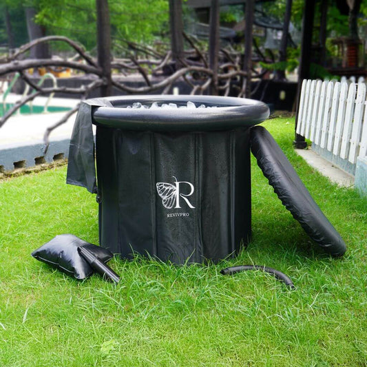 Portable Foldable Ice Bath Tub - Water Chiller Compatible Cold Plunge for Recovery and Wellness RevivPro