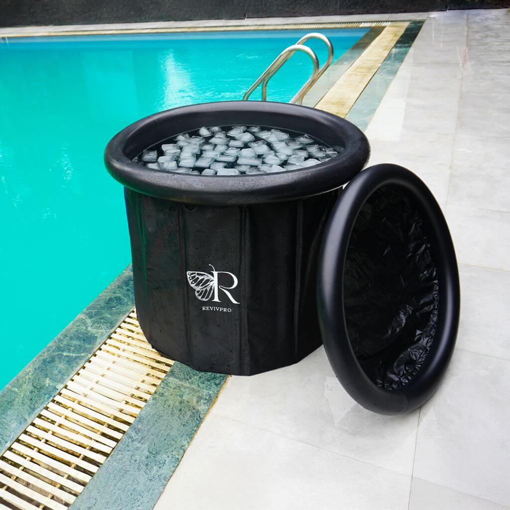 Portable Foldable Ice Bath Tub - Water Chiller Compatible Cold Plunge for Recovery and Wellness RevivPro
