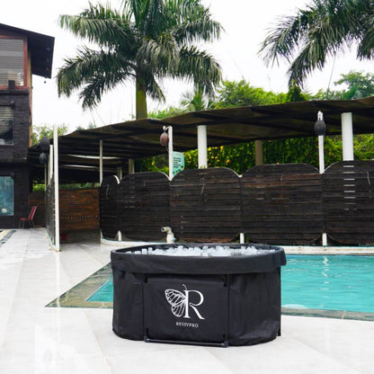 Portable Oval Ice Bath Tub X with Extra Length - Water Chiller Compatible Cold Plunge RevivPro